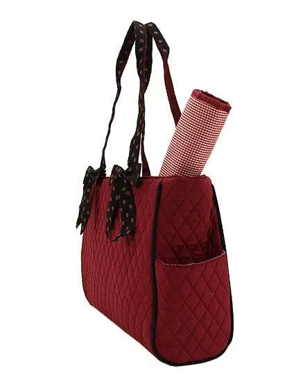 QSD2703 Quilted Solid Diaper Bag