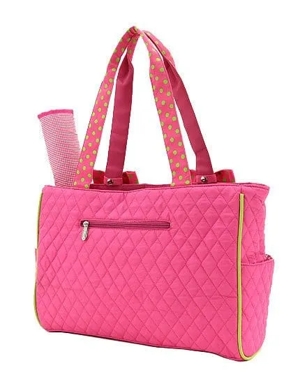 QSD2703 Quilted Solid Diaper Bag