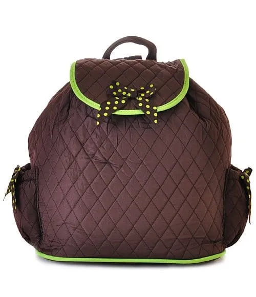 QSD2707 Quilted Solid Drawstring Backpack