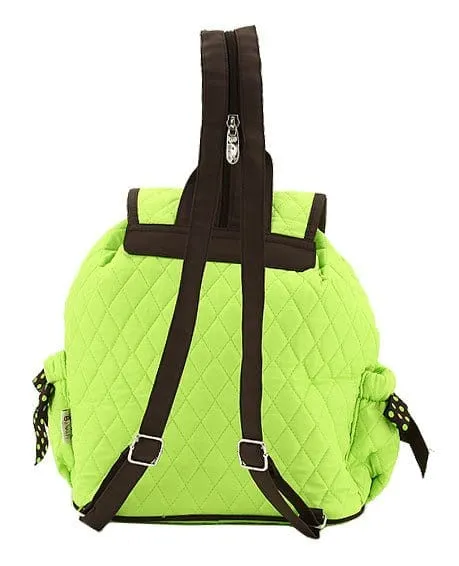 QSD2707 Quilted Solid Drawstring Backpack