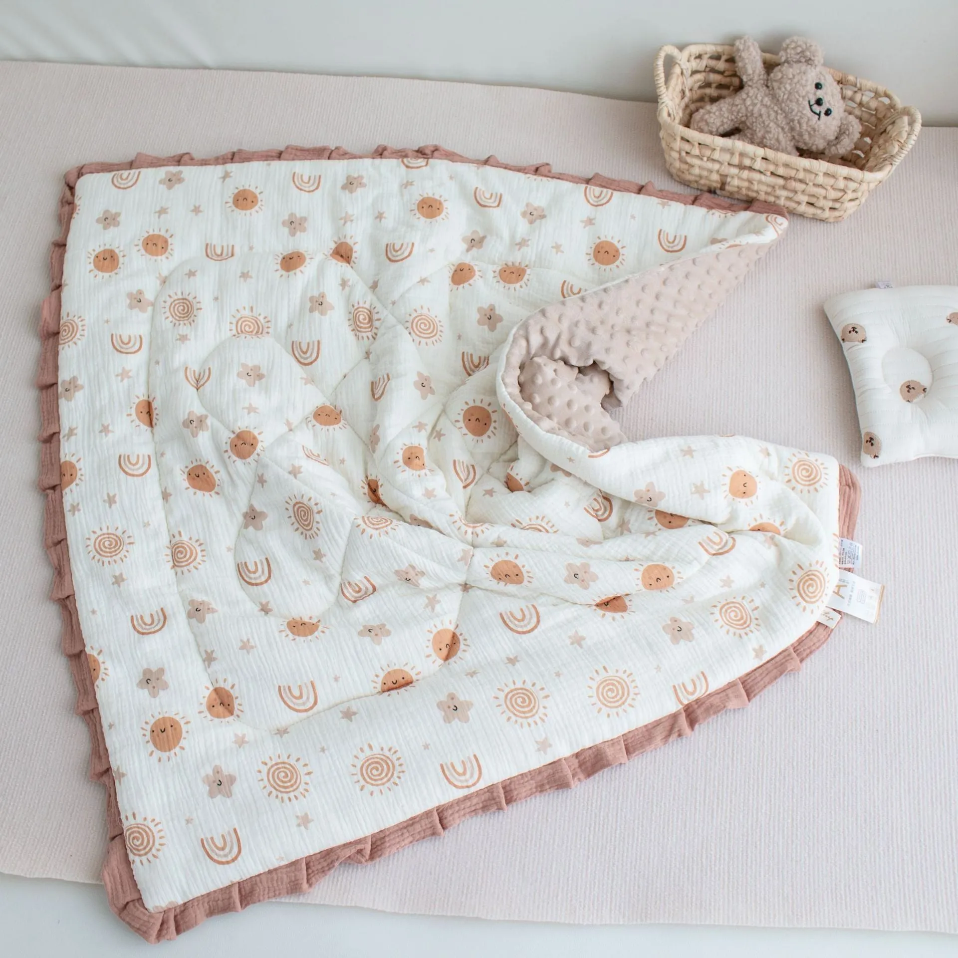 Quilted Cotton Baby Blanket