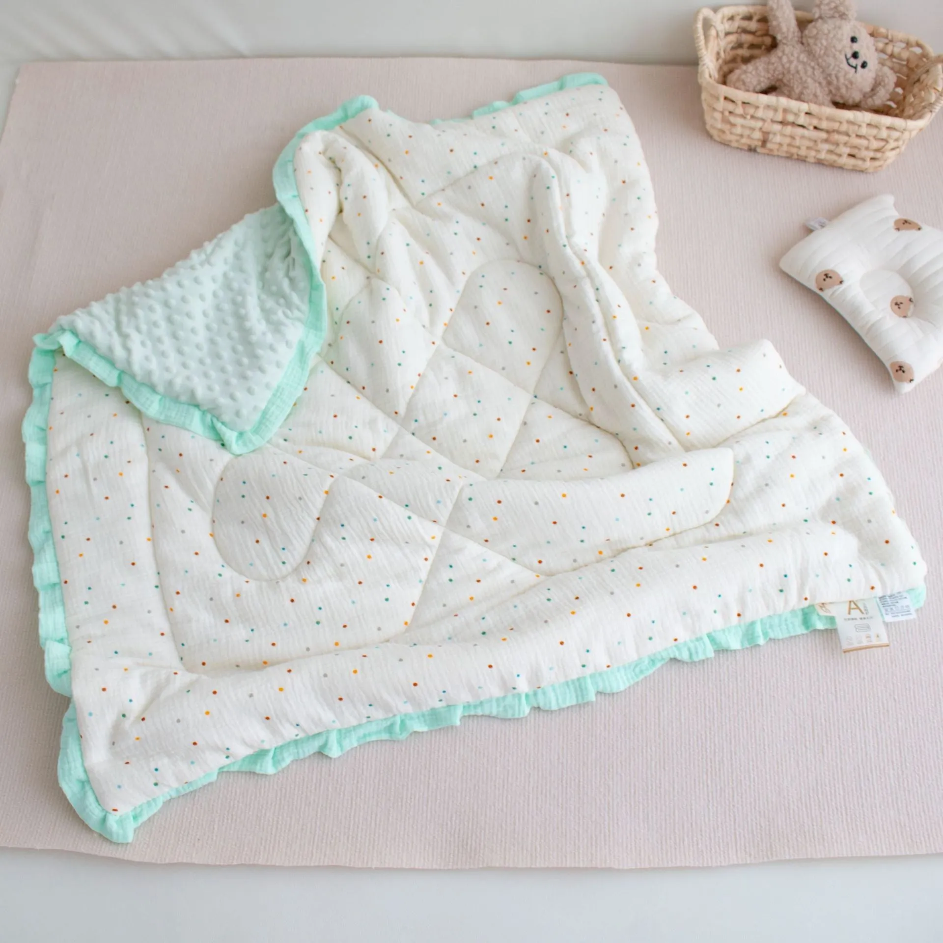 Quilted Cotton Baby Blanket