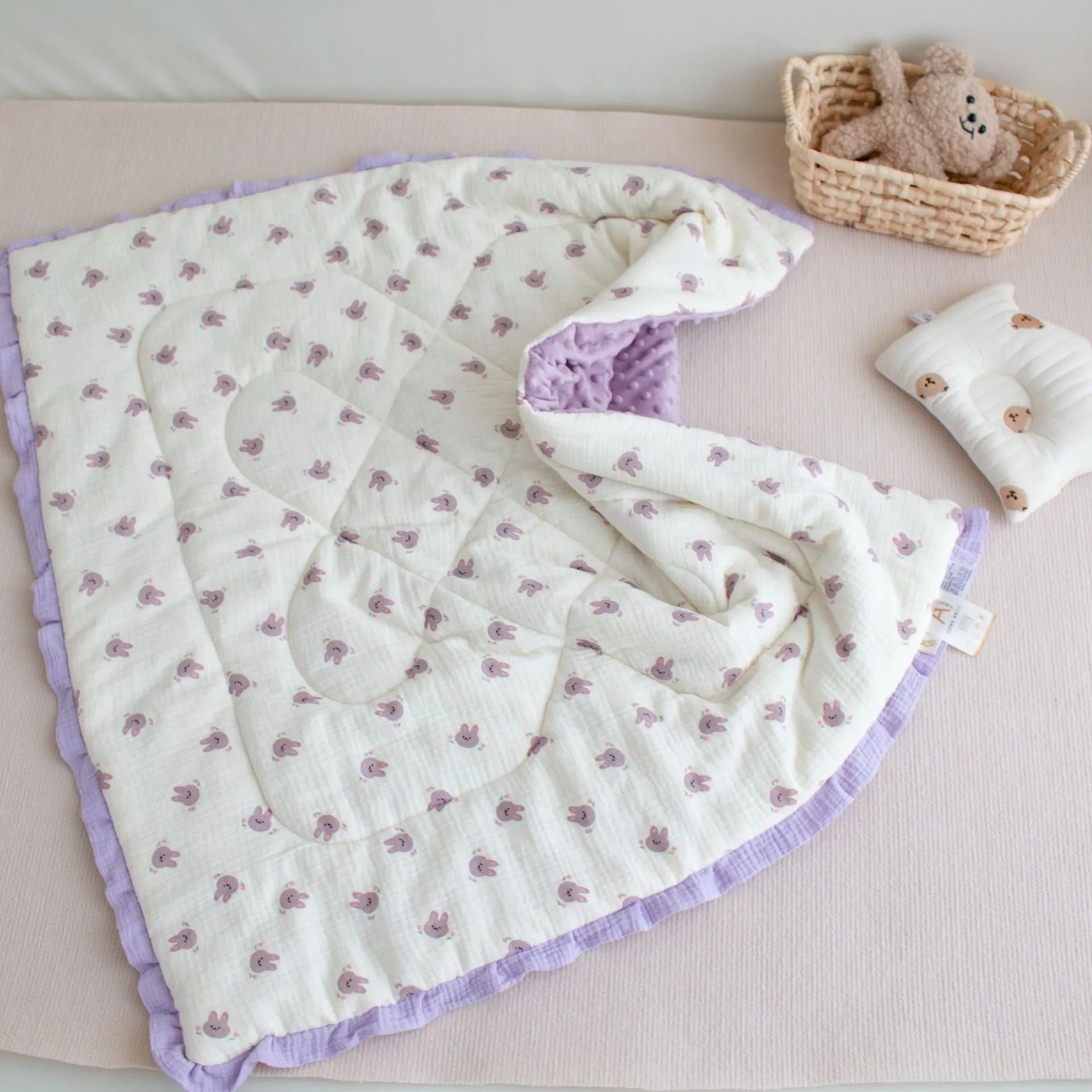 Quilted Cotton Baby Blanket