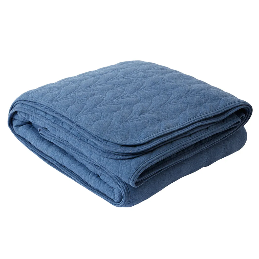 Quilted Cotton Bedspread Denim