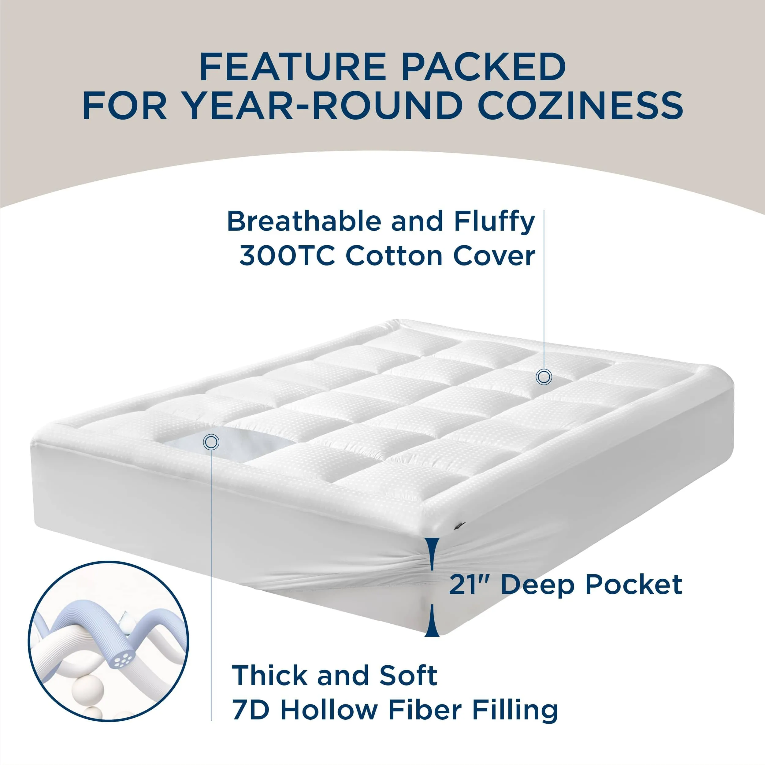 Quilted Cotton Mattress Pad