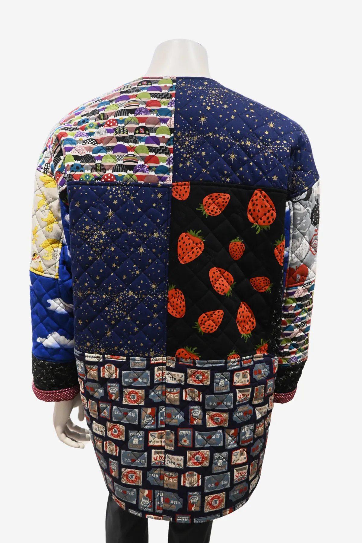 Quilted Patchwork Jacket for Men