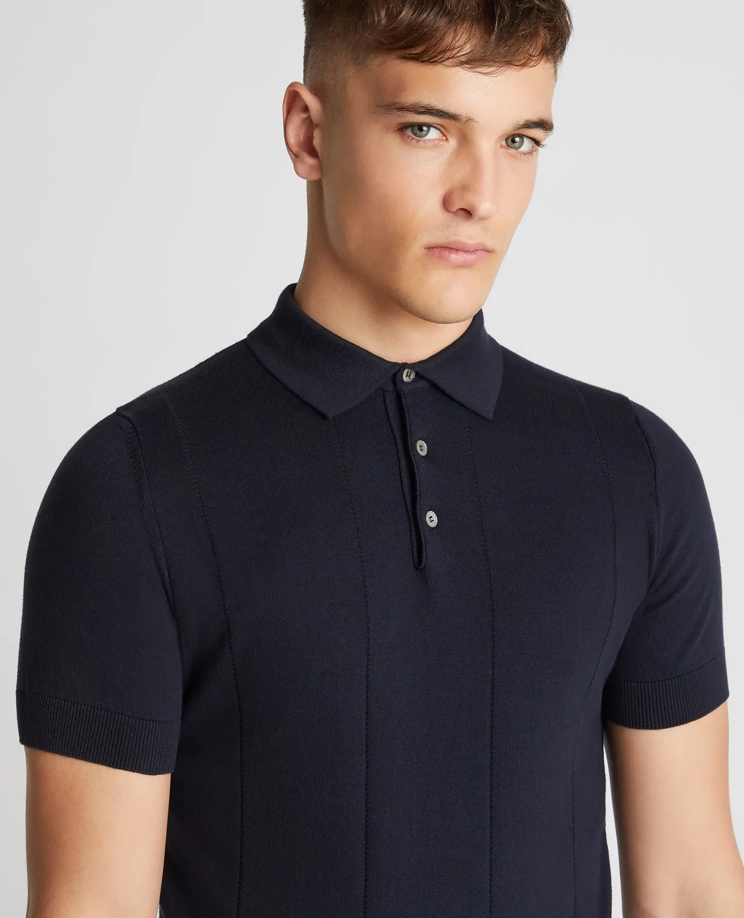 Remus Uomo Short Sleeve Polo Shirt - Navy