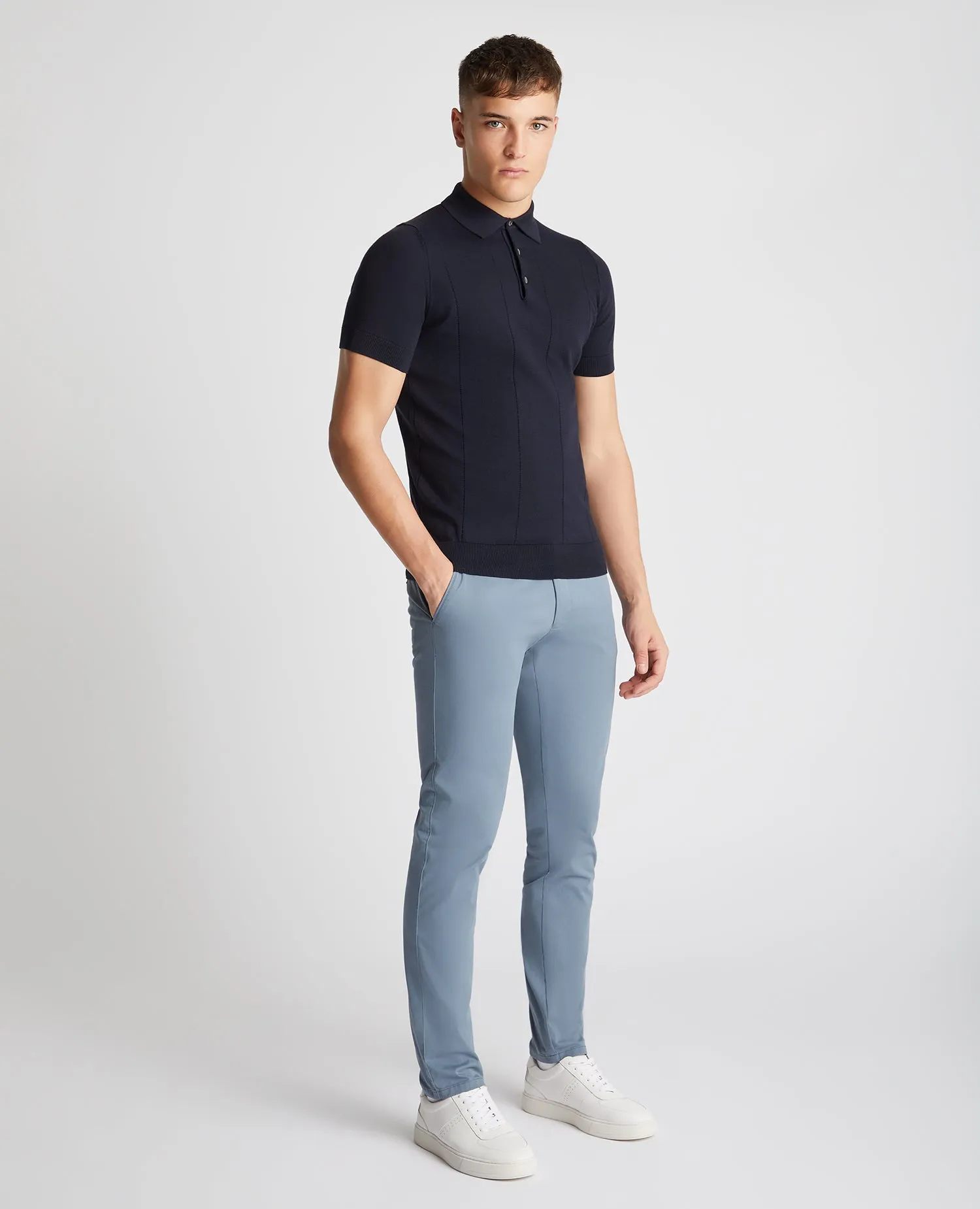 Remus Uomo Short Sleeve Polo Shirt - Navy