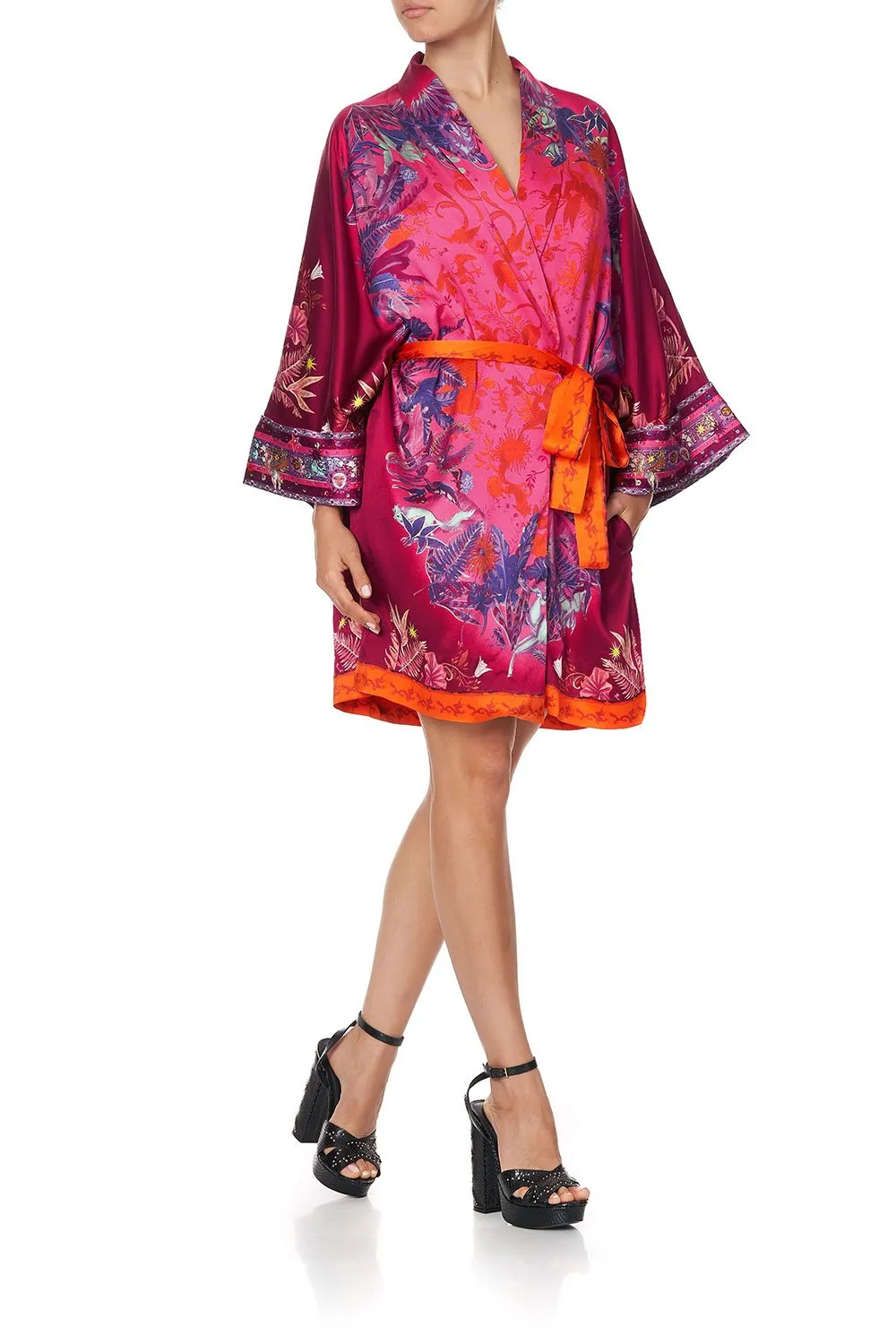 ROBE WITH NARROW COLLAR TROPIC OF NEON