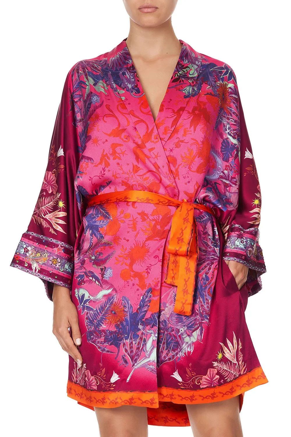 ROBE WITH NARROW COLLAR TROPIC OF NEON