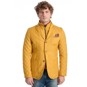 Roberto Pepe Luxury Yellow Viscose Jacket