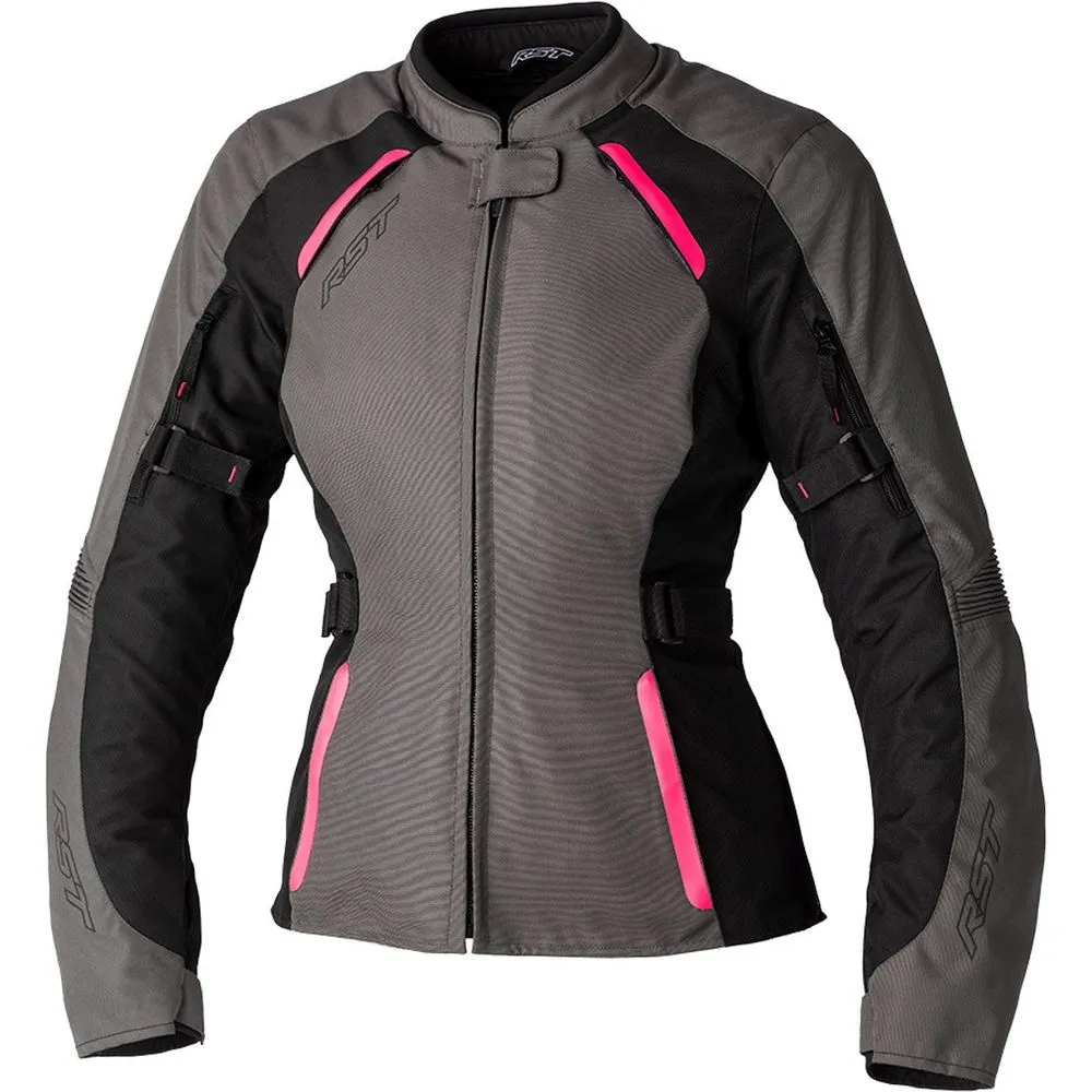 RST Ava CE Ladies Textile Jacket Grey / Black / Neon Pink