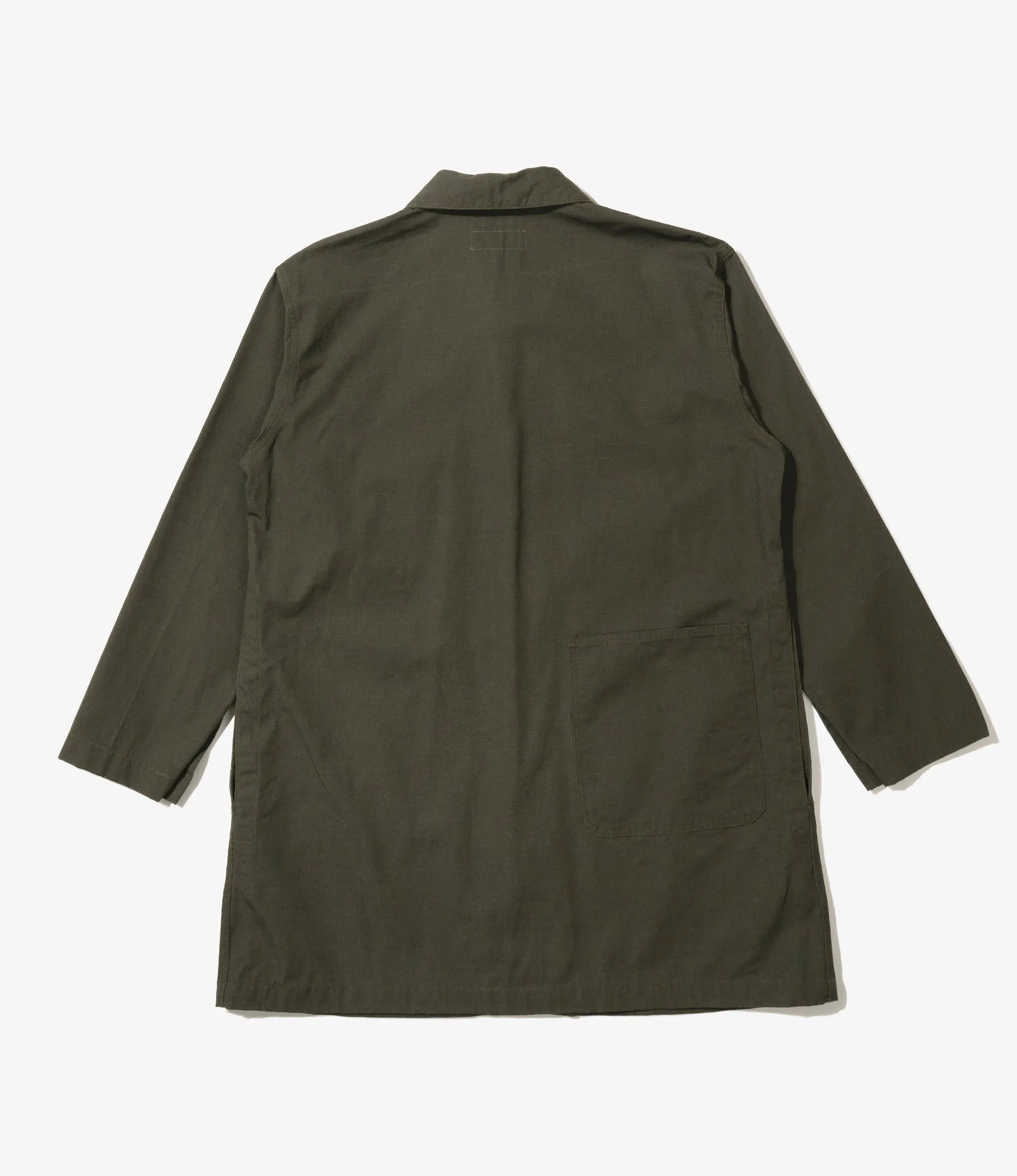 Shop Coat - Olive Heavyweight Cotton Ripstop