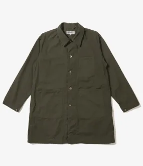 Shop Coat - Olive Heavyweight Cotton Ripstop