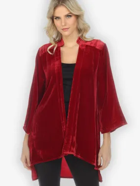 Silk Blend Velvet Kimono