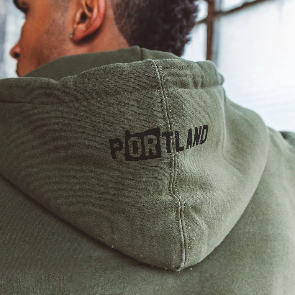 Soft-Blend "P" Hoodie - Olive