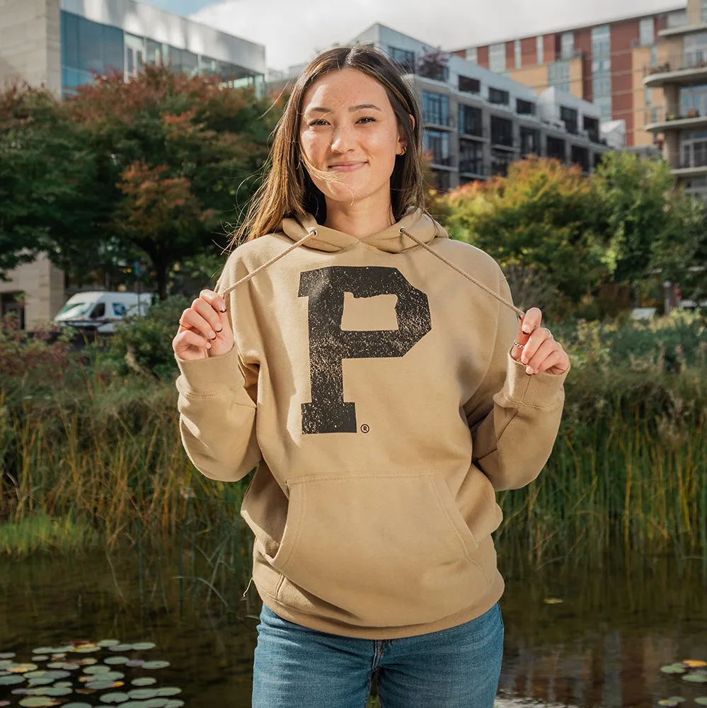 Soft-Blend "P" Hoodie - Sandstone