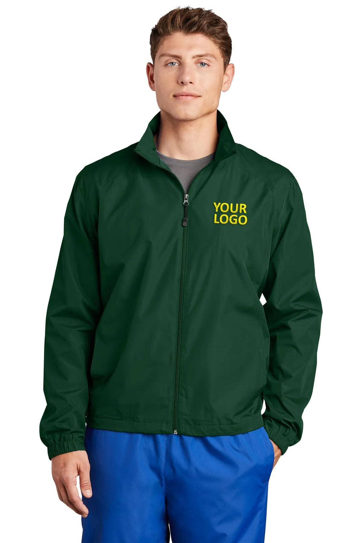 Sport-Tek Full-Zip Custom Wind Jackets, Forest Green