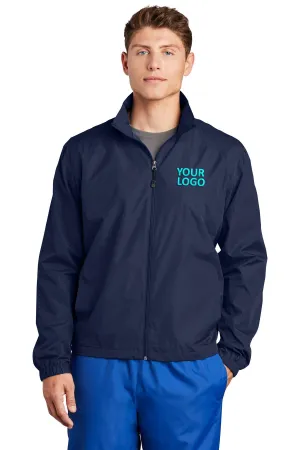 Sport-Tek Full-Zip Custom Wind Jackets, True Navy