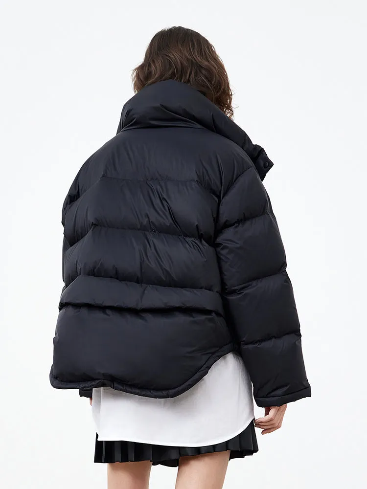 Stand Collar Quilted Down Jacket