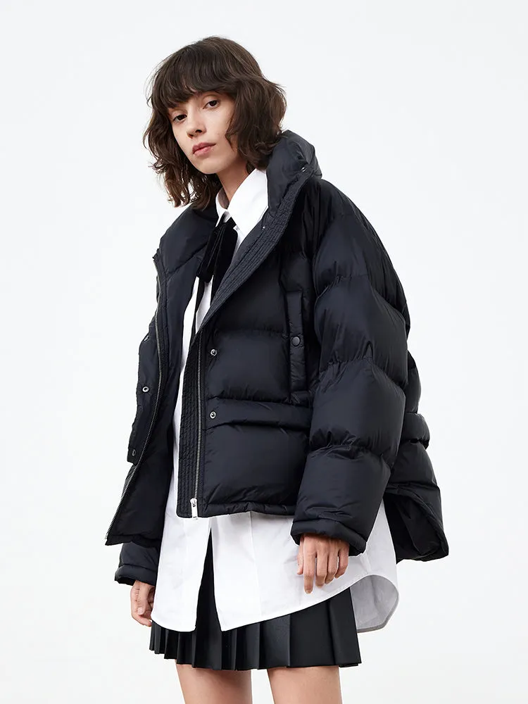 Stand Collar Quilted Down Jacket