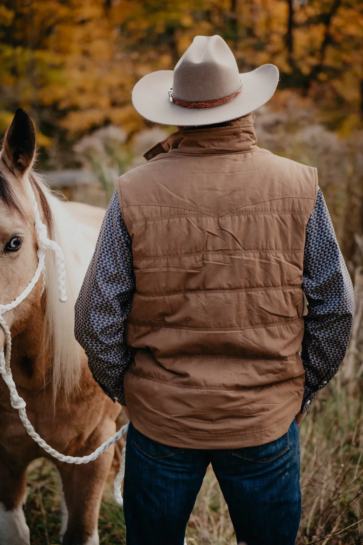 'Steve' Men's CINCH Quilted Vest Brown (XS-XXL)