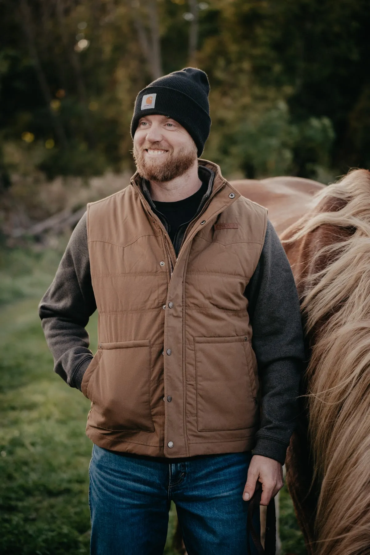 'Steve' Men's CINCH Quilted Vest Brown (XS-XXL)