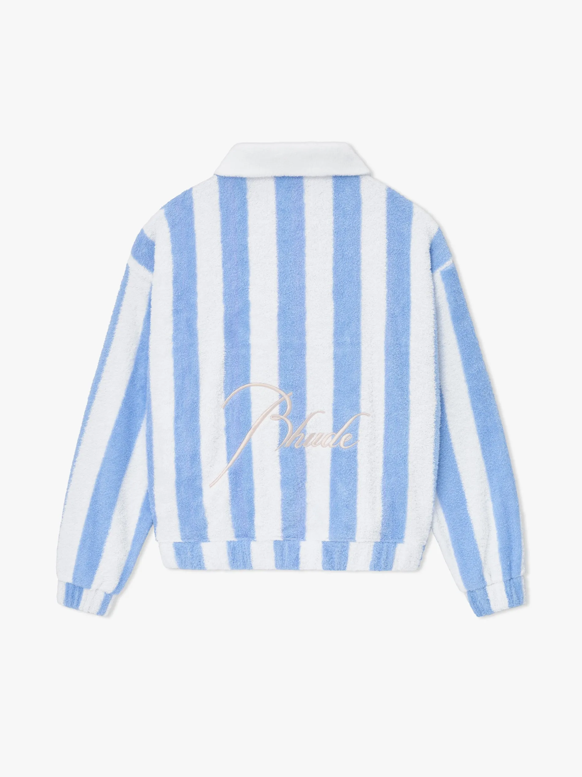 STRIPED LOOP TERRY POLO