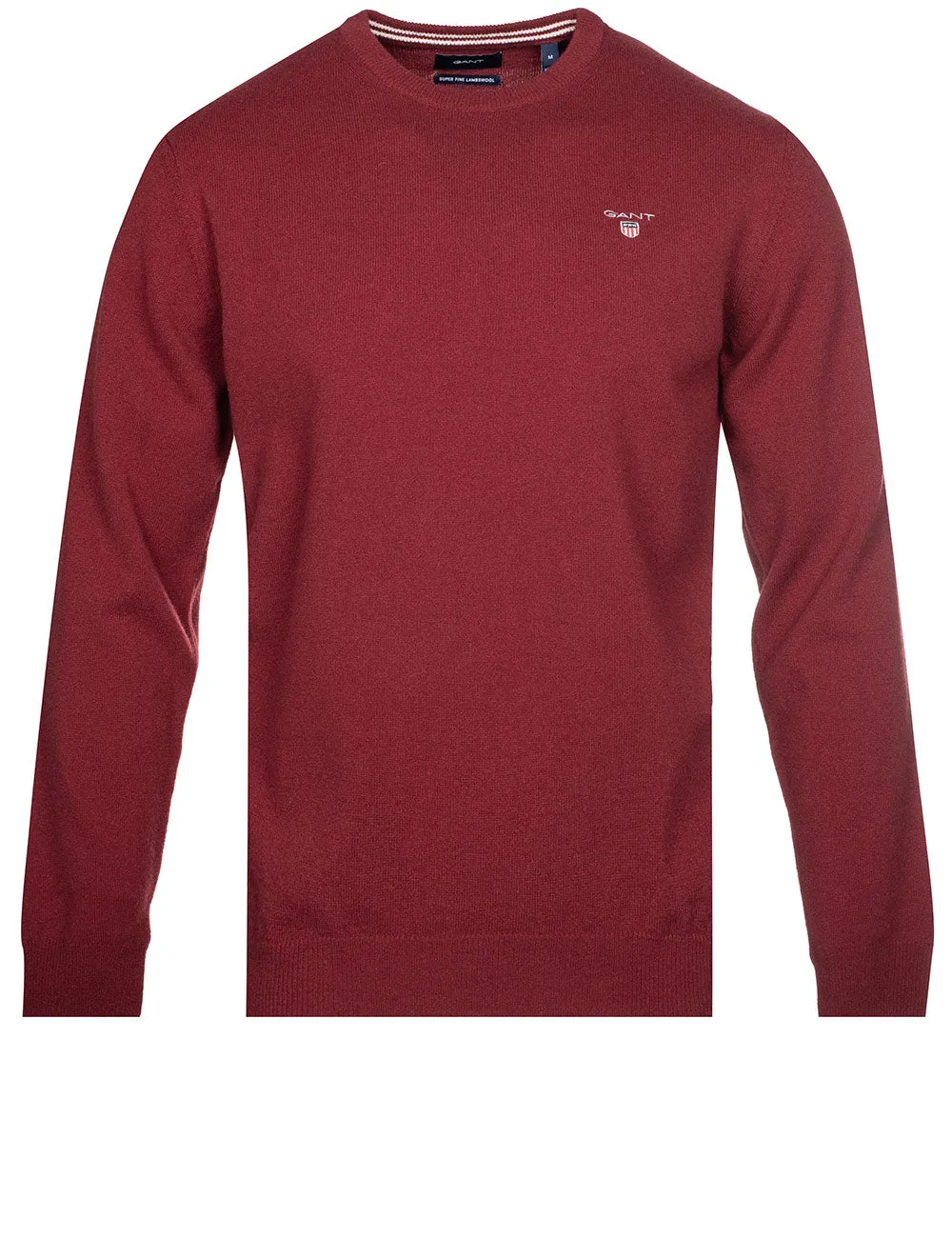 Super Fine Lambswool Crew Neck Sweater Port Red