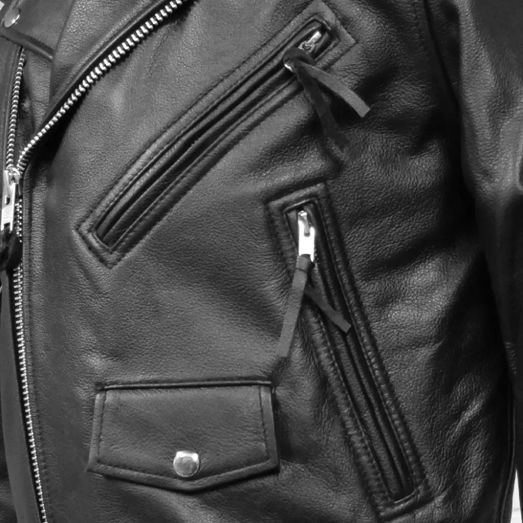 Superstar Men's Motorcycle Leather Jacket  - Extreme Biker Leather