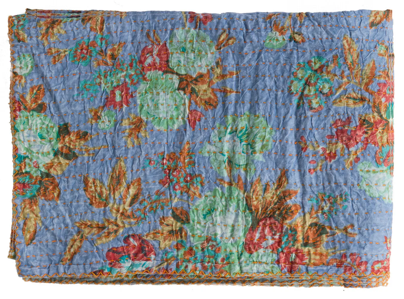 Taj Hotel Home Decor Kantha Cotton Throw | 50"x70" | 15