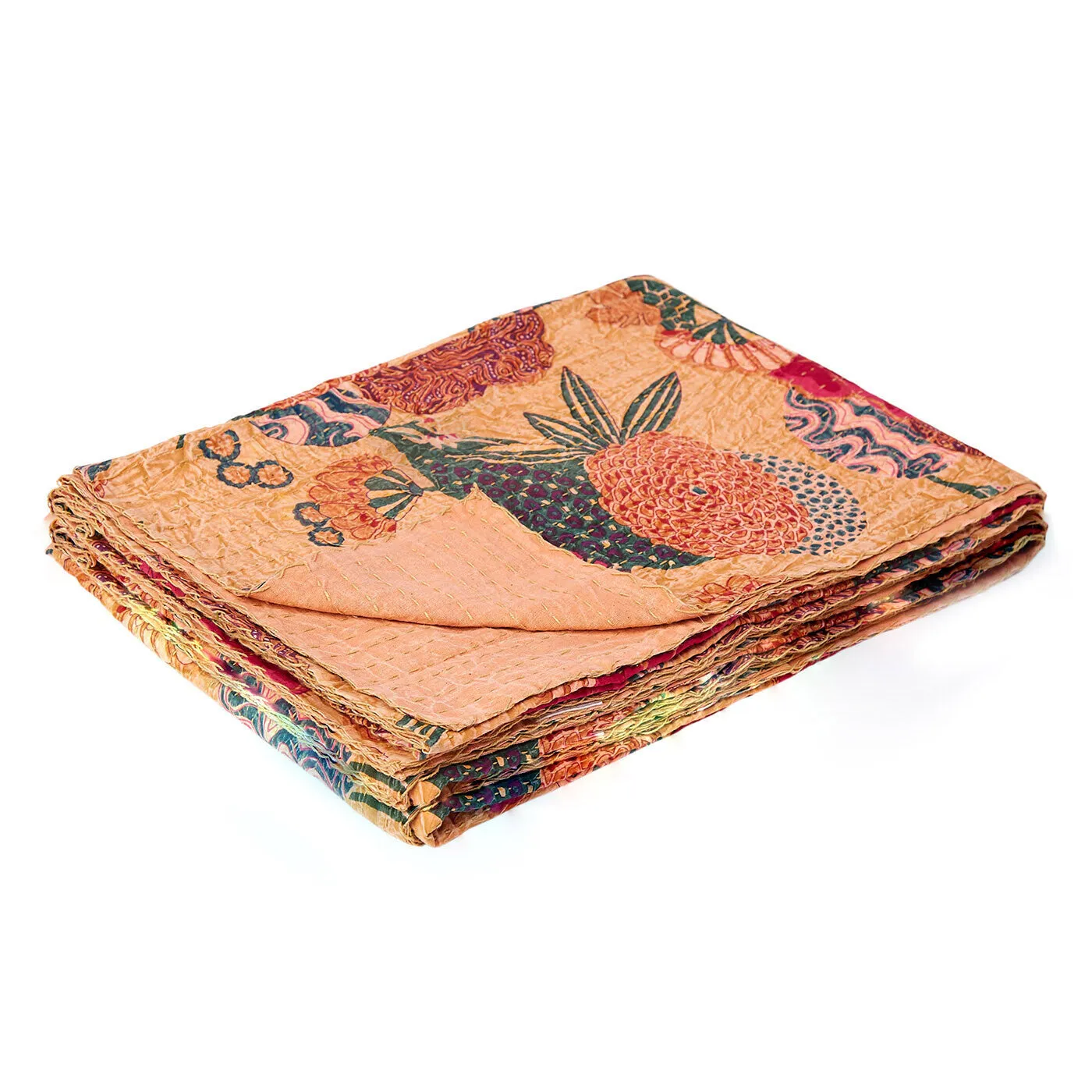 Taj Hotel Home Decor Kantha Cotton Throw | 50"x70" | 6