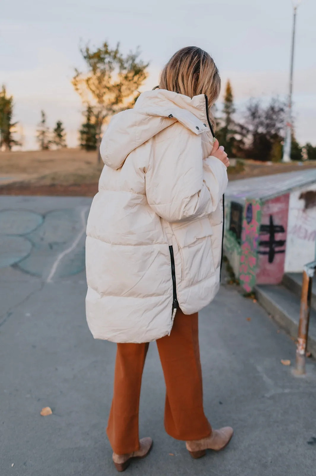 The Kae Puffer Coat - Birch - PLUS