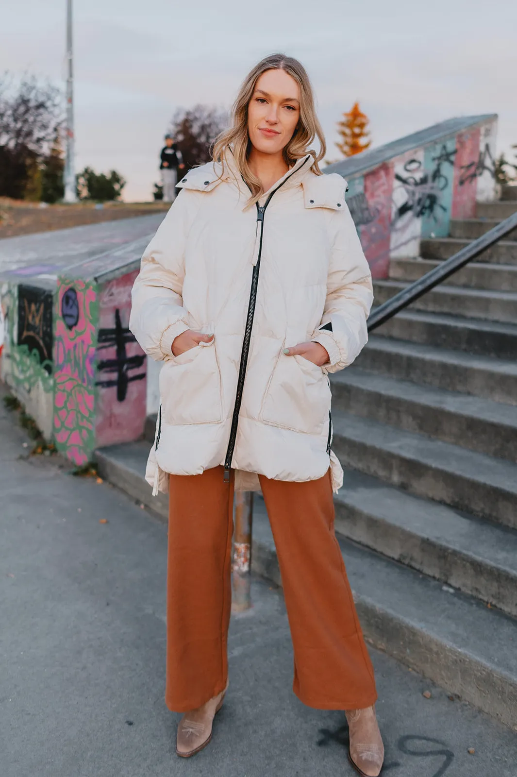 The Kae Puffer Coat - Birch - PLUS