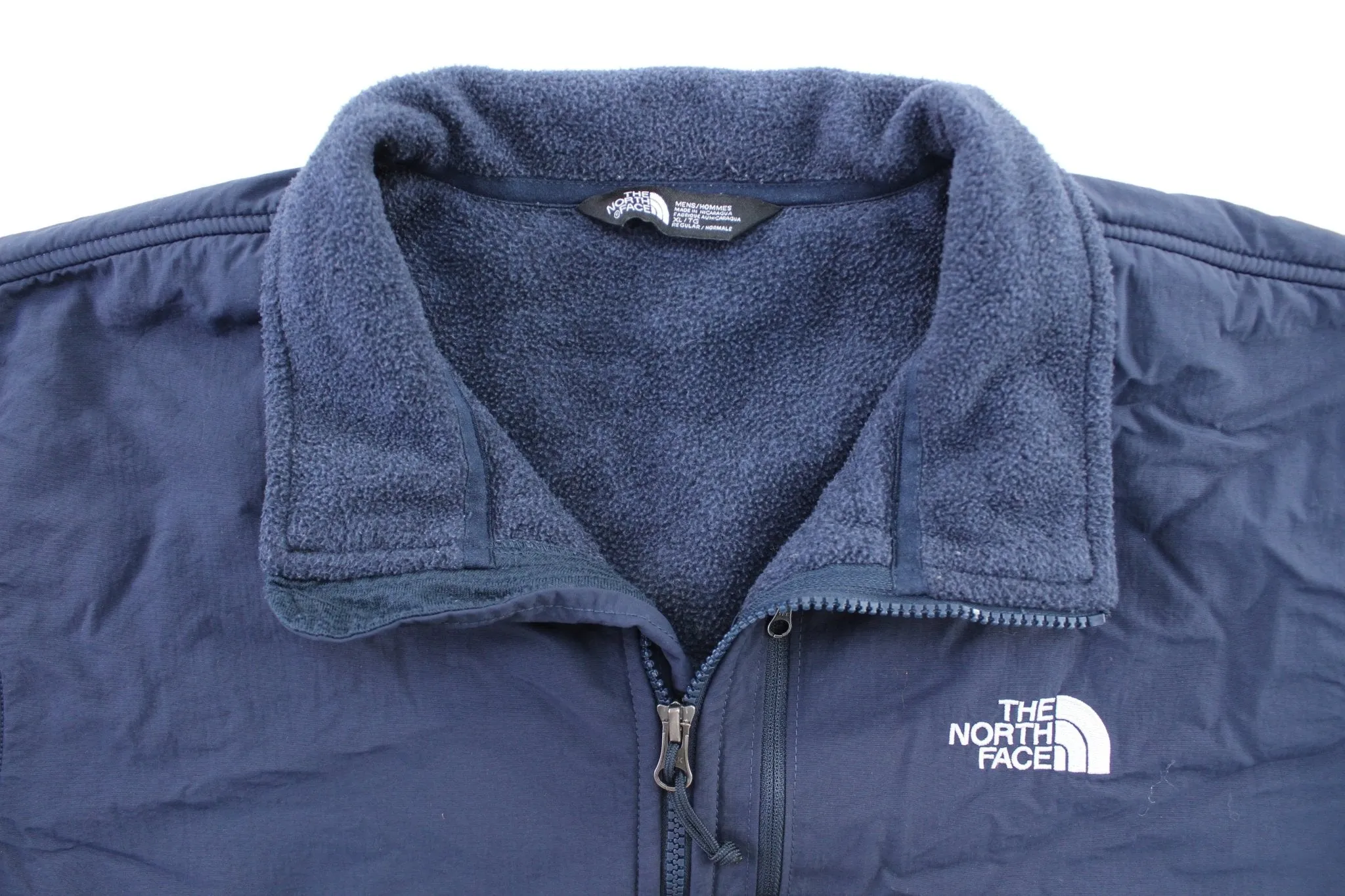 The North Face Embroidered Logo Blue Fleece Zip Up Jacket