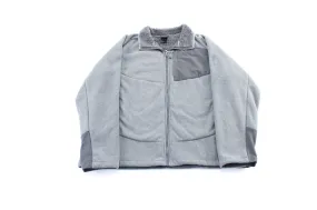 The North Face Logo Grey Fleece Zip Up Jacket