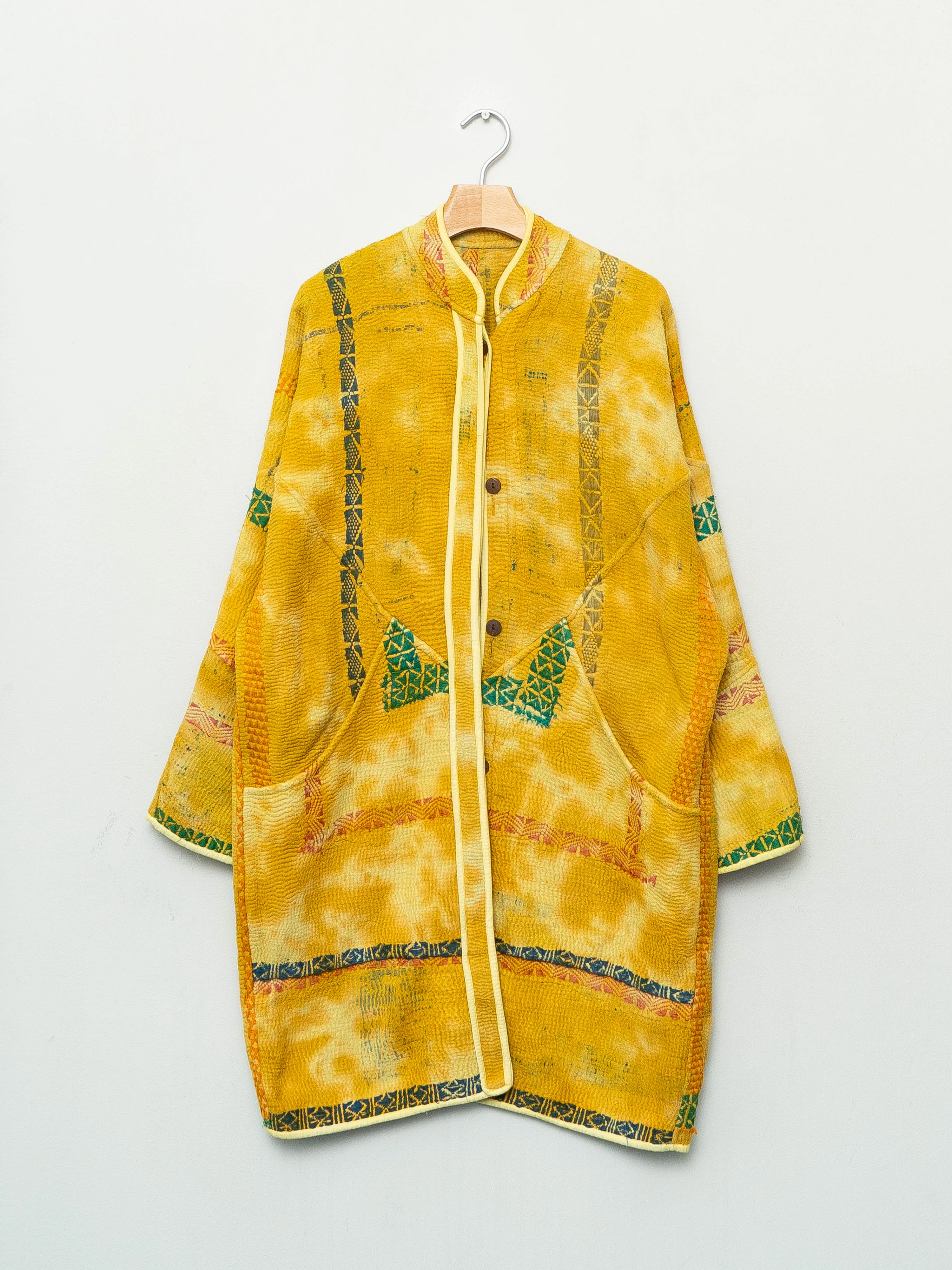 The Sai Quilted Plant Dyed Kantha Coat