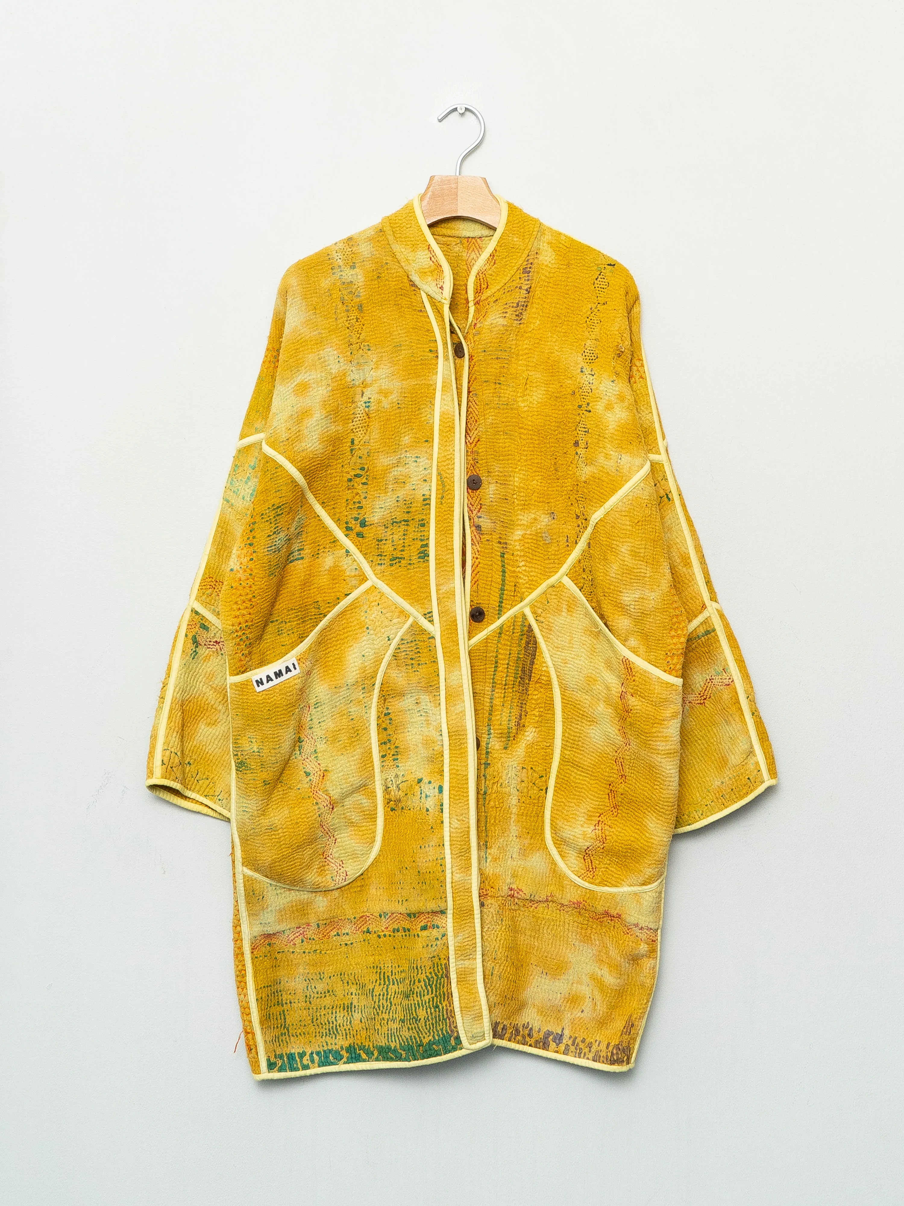 The Sai Quilted Plant Dyed Kantha Coat