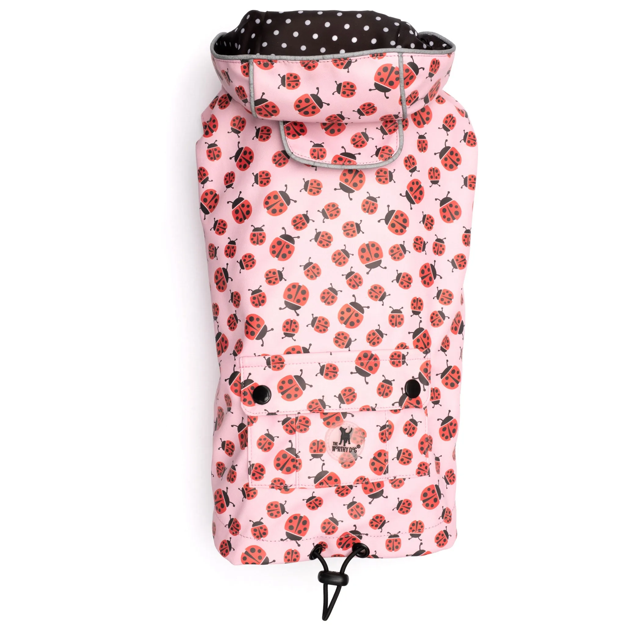 The Worthy Dog Ladybugs Raincoat