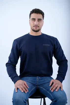 Tom Tailor Navy Sweater With Fleece Inside