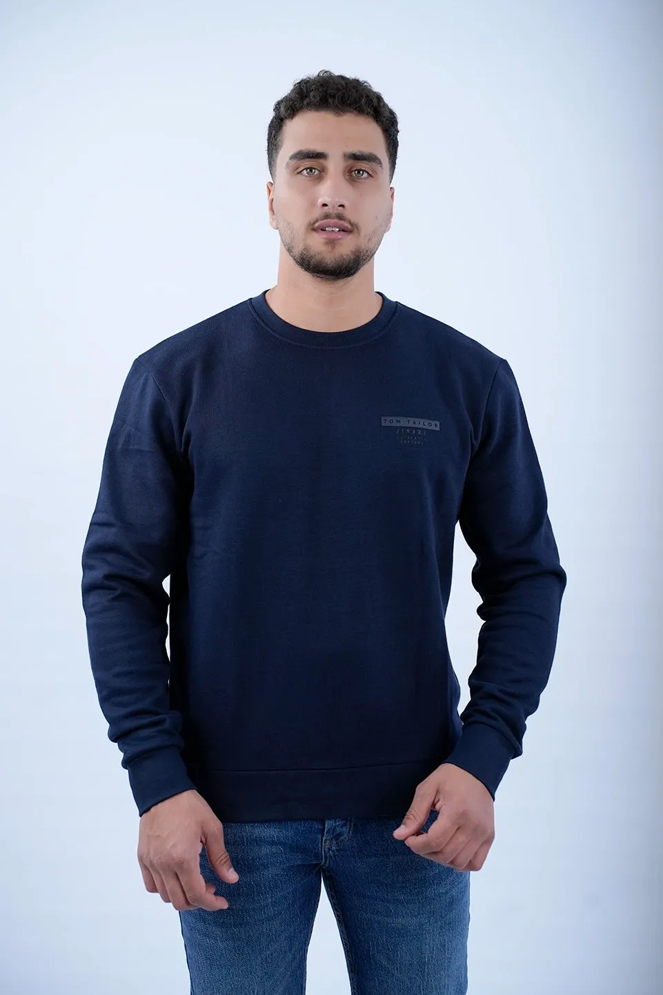 Tom Tailor Navy Sweater With Fleece Inside