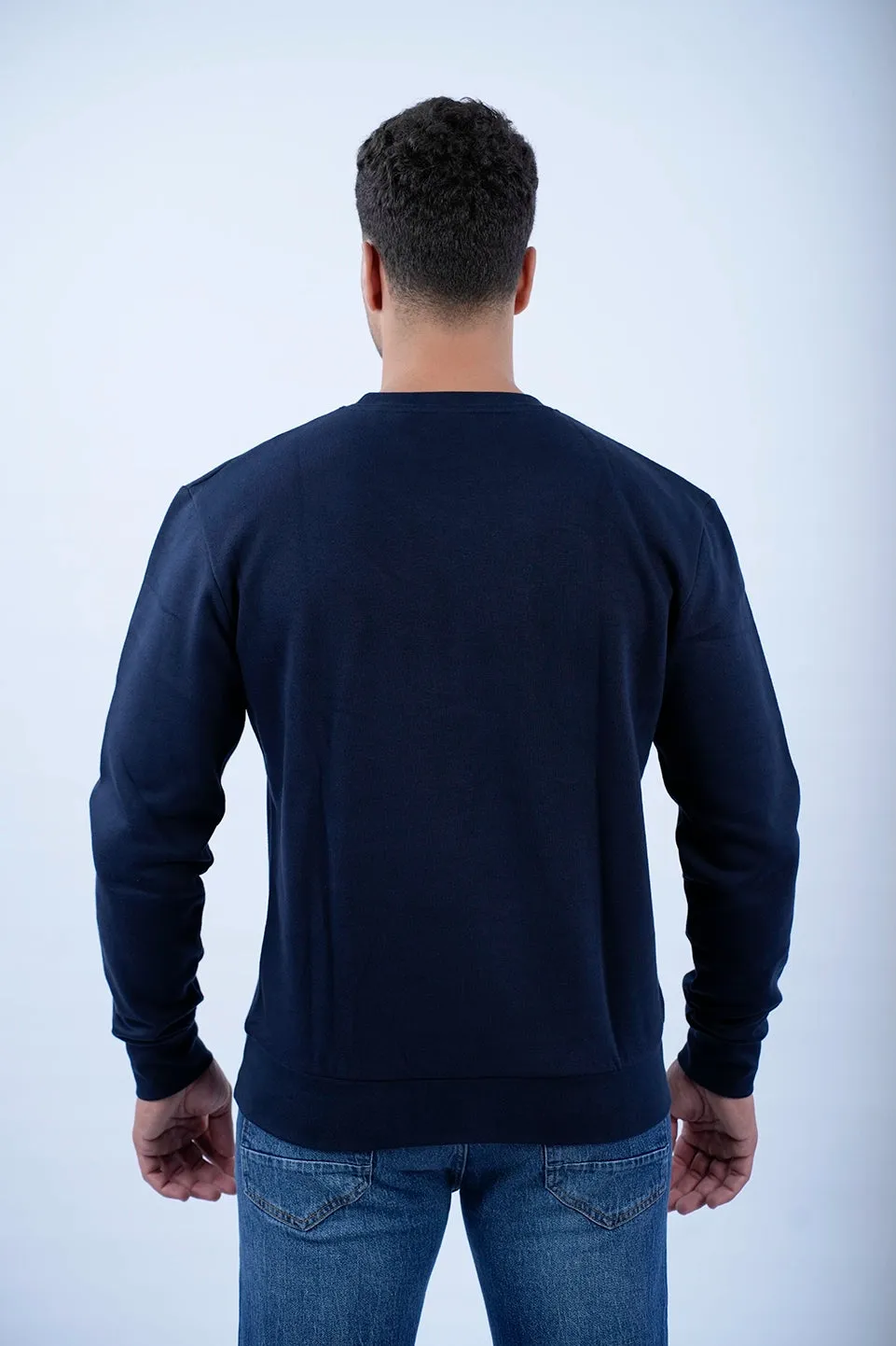 Tom Tailor Navy Sweater With Fleece Inside