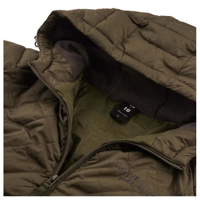 Twelve Sixteen Quilted hoodie Jacket Olive