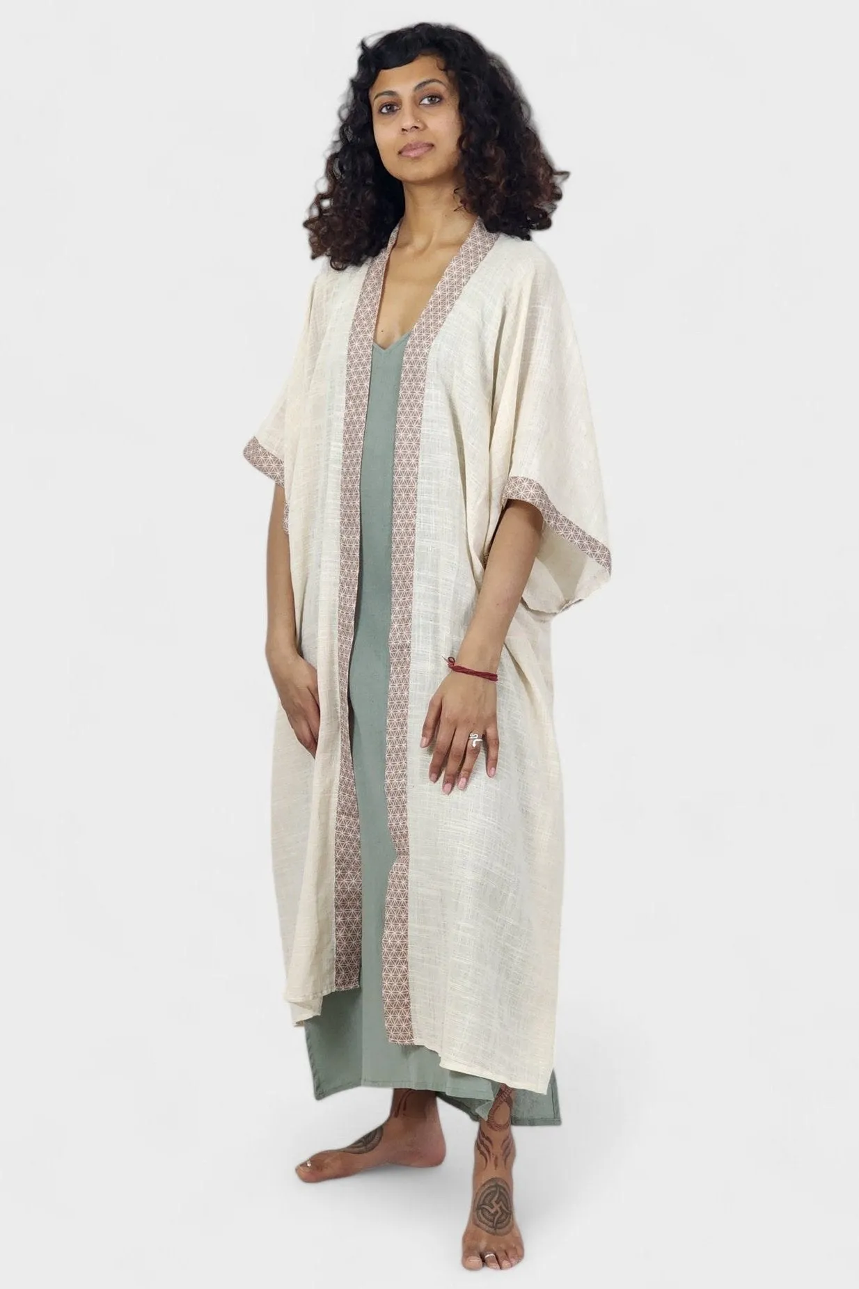 Unisex Flower of Life Organic Cotton Kimono