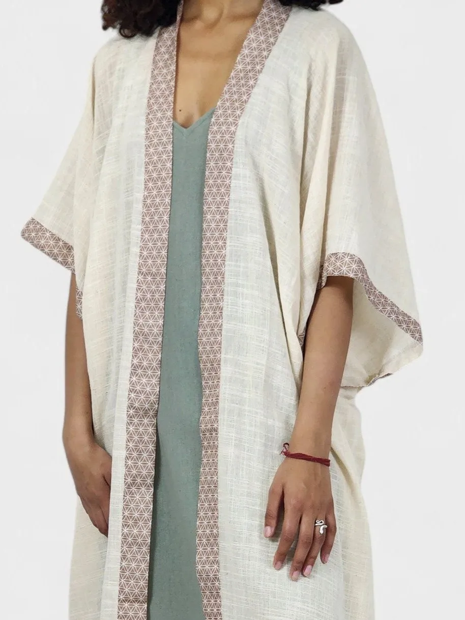 Unisex Flower of Life Organic Cotton Kimono