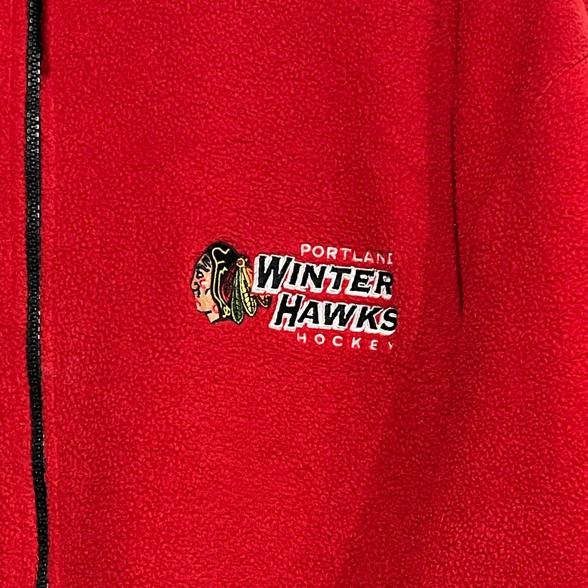 Vintage Portland Winterhawks Fleece Jacket XL