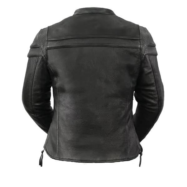 VL631 Vance Leather Ladies Racer Jacket with Zip Out Liner