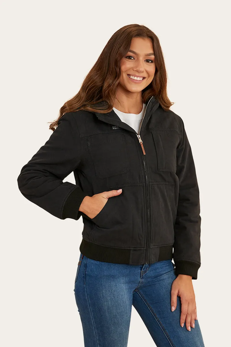 Willowra Womens Canvas Jacket - Black