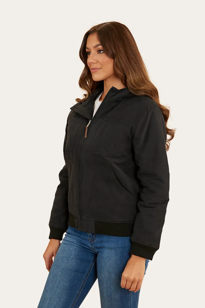 Willowra Womens Canvas Jacket - Black