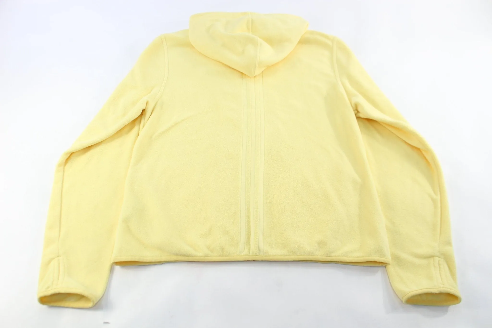 Women's Adidas Embroidered Logo Yellow Fleece Jacket